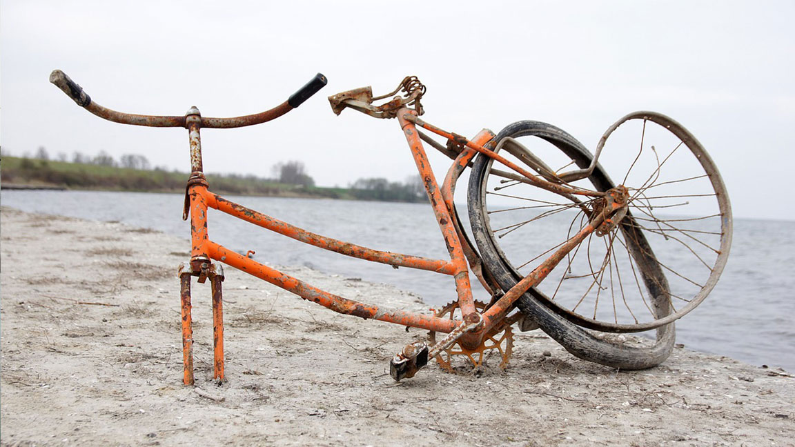 old broken bike